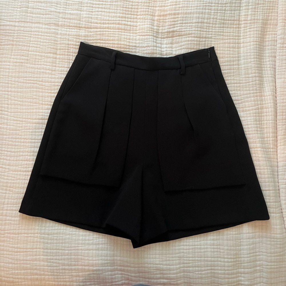 Anthropologie Black Trouser Shorts